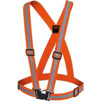 5496 High-Visibility Safety Sash, High Visibility Orange, Silver Reflective Colour, One Size Distribution Élite MP