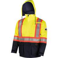 4485 Manteau de s&eacute;curit&eacute; Defender antistatique/ignifuge/anti-arc &eacute;lectrique en trilamin&eacute;, Petit, Noir/Jaune haute visibilit&eacute;, 11 cal/cm² Distribution Élite MP