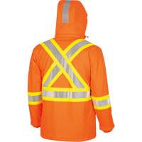 5884 Manteau imperm&eacute;able ignifuge et r&eacute;sistant aux arcs &eacute;lectriques avec capuchon Flash-Gard, Petit, Orange haute visibilit&eacute;, 51 cal/cm² Distribution Élite MP