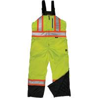 Ripstop Insulated Safety Bib Overall, Polyester, X-Small, High Visibility Lime-Yellow Distribution Élite MP