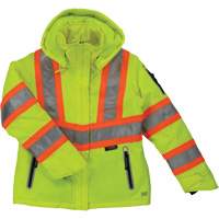 Womens Insulated Flex Safety Jacket, Polyester, High Visibility Lime-Yellow, X-Small Distribution Élite MP