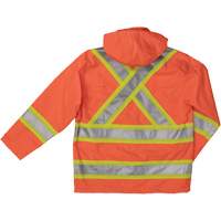 Manteau de s&eacute;curit&eacute; imperm&eacute;able en tissu ind&eacute;chirable Ripstop, Polyester, T-petit, Orange haute visibilit&eacute; Distribution Élite MP