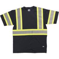 Short Sleeve Safety T-Shirt, Cotton, X-Small, Black Distribution Élite MP
