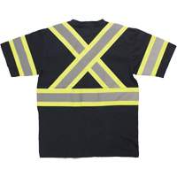 Short Sleeve Safety T-Shirt, Cotton, X-Small, Black Distribution Élite MP
