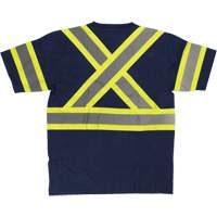 Short Sleeve Safety T-Shirt, Cotton, X-Small, Navy Blue Distribution Élite MP