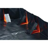 IBX Wall Pop-Up Berm, 1077 US gal. Capacity, 12' W x 12' L x 12" H, Snap-Up Bracket Distribution Élite MP