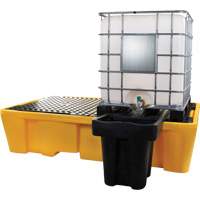 Double palette de d&eacute;versements IBC, Capacit&eacute; de d&eacute;versement 317 gal. US, 89" x 57" x 23" Distribution Élite MP