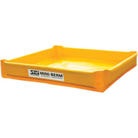 Berme de confinement compacte Mini-Berm en PVC jaune, Capacit&eacute; 34 gal. US, 3' la x 3' lo x 6" h Distribution Élite MP