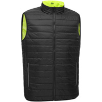 Veste bouffante r&eacute;versible avec X au dos Bisley, Jaune lime haute visibilit&eacute;, Petit, Polyester Distribution Élite MP