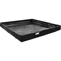 Spill Containment Berm, 179 US gal. Capacity, 6' W x 4' L x 1" H, L-Bracket Distribution Élite MP