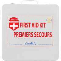 Trousse de premiers soins Shield, R&eacute;pond ou surpasse la norme CSA Z1220-24 type 2 environnements &agrave; faible risque, Moyen (26-50 travailleurs) Distribution Élite MP