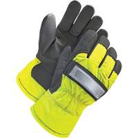 Gants d'ajusteur haute-visibilit&eacute;, Grand, Paume en Cuir fleur de ch&egrave;vre, Doublure en Thinsulate Distribution Élite MP