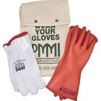 Ensemble de gants isolants en caoutchouc pour l'&eacute;lectricit&eacute;, ASTM classe 0, Taille 8, 11" lo Distribution Élite MP