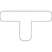 Formes pour le marquage des planchers, T, 9,5" lo x 6,5" la, Blanc, Vinyle Distribution Élite MP