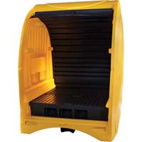 4-Drum Hard Cover Spill Pallet, 68.11" L x 61.61" W x 83.07" H, 1433 lbs. Load Capacity Distribution Élite MP