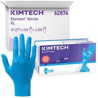 Gants d'examen Kimtech Element, T-petit, Nitrile, 3,2 mils, Sans poudre, Bleu, Classe 2 Distribution Élite MP