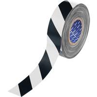 Ruban de marquage pour plancher ToughStripe Max, 2" x 100', Polyester, Noir et blanc Distribution Élite MP
