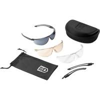 Gunfire 2.0 Ballistic Protection Safety Glasses Kit, Clear/Copper/Smoke Lens, Anti-Fog/Anti-Scratch, ANSI Z87+ Distribution Élite MP