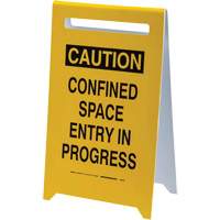 "Caution Confined Space Entry In Progress" Floor Sign, English Distribution Élite MP