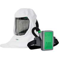 T-Link Respirator with Bump Cap, Breathing Tube, Belt-Mount & PX5 PAPR, Loose Fitting Hood & Faceshield, Lithium-Ion Battery Distribution Élite MP