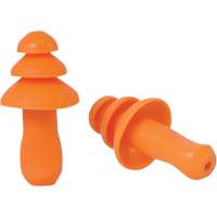 SEALTEC TipGrip Orange TPR Triple-Flange Reusable Earplugs, Uncorded, Bulk - Box, 26 dB dB NRR, One-Size Distribution Élite MP