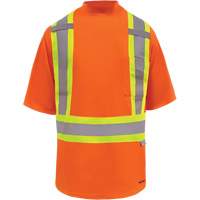 T-shirt de s&eacute;curit&eacute; doubl&eacute; de bambou Viking, Polyester, Petit, Orange haute visibilit&eacute; Distribution Élite MP