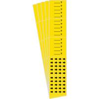 Marqueurs de tuyau avec espace vierge suivi du symbole °F , Autocollant, 2-1/4" h x 14" la, Noir sur jaune Distribution Élite MP