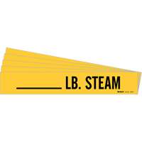 Marqueurs de tuyau LB. Steam, Autocollant, 2-1/4" h x 2-3/4" la, Noir sur jaune Distribution Élite MP