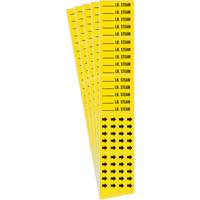 Marqueur de tuyau avec espace vierge suivi de LB. Steam, Autocollant, 2-1/4" h x 2-3/4" la, Noir sur jaune Distribution Élite MP