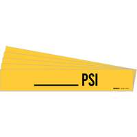 Marqueur de tuyau PSI, Autocollant, 2-1/4" h x 14" la, Noir sur jaune Distribution Élite MP