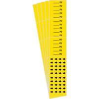 Marqueurs de tuyau PSI, Autocollant, 2-1/4" h x 2-3/4" la, Noir sur jaune Distribution Élite MP