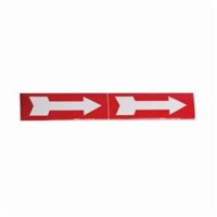 Marqueurs de tuyau avec fl&egrave;ches, Autocollant, 2-1/4" h x 7" la, Blanc/rouge Distribution Élite MP