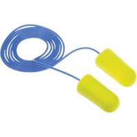 Bouchons d'oreilles n&eacute;on jaune E-A-Rsoft, Vrac - Sac en poly, Avec cordon Distribution Élite MP