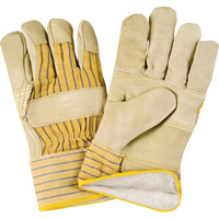 Winter-Lined Patch-Palm Fitters Gloves, Large, Grain Cowhide Palm, Cotton Fleece Inner Lining Distribution Élite MP