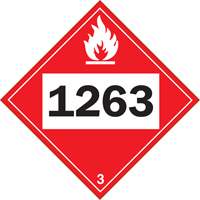 1263 Paint Flammable Liquid TDG Placard, Plastic Distribution Élite MP