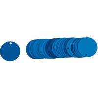 &eacute;tiquettes rondes vierges pour vannes, Aluminium, 2" dia. Distribution Élite MP