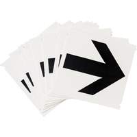 &eacute;tiquettes de lettres et chiffres gothiques individuels Quick-Align, Symbole de fl&egrave;che, 4" h, Noir Distribution Élite MP
