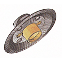 Meule rapide A24N, 6" x 1/4", Arbre 7/8", Oxyde d'aluminium, Type 27 Distribution Élite MP