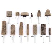 Meules r&eacute;sinoides mont&eacute;es sur tige A36Q, A11, Oxyde d'aluminium, 11/16" dia., 2" lo, 36 Grain Distribution Élite MP