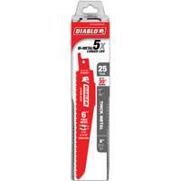 Lame de scie alternative pour la d&eacute;molition et les m&eacute;taux &eacute;pais, Bim&eacute;tal, 8-10 Dents par pouce, 6" lo Distribution Élite MP