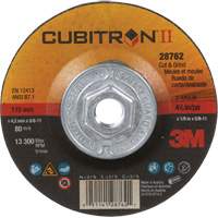 Cubitron II Quick Change Cut & Grind Wheel, 4-1/2" x 1/8", 5/8"-11 Arbor, Type 27, Ceramic Distribution Élite MP