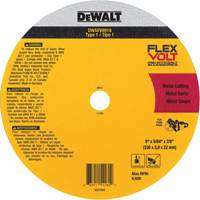 Meule de tronçonnage des m&eacute;taux FlexVolt, 9-1/16" x 0,078", Arbre 22,23 mm, C&eacute;ramique, Type 1 Distribution Élite MP