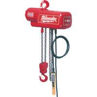 Electric Chain Hoist, 10' Lift, 2000 lbs. (1 tons) Capacity, 16 FPM Distribution Élite MP