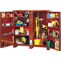 Armoire &agrave; tablettes Jobsite, Acier, 47,5 pi³, Rouge Distribution Élite MP