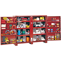 Armoire &agrave; tablettes Jobsite, Acier, 49 pi³, Rouge Distribution Élite MP