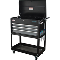 Utility Cart, 4 Drawers, 18" L x 33" W x 39" H, Black Distribution Élite MP