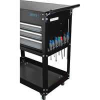 Utility Cart, 4 Drawers, 18" L x 33" W x 39" H, Black Distribution Élite MP