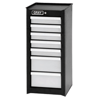 Side Rider Cabinet, 7 Drawers, 14-3/4" W x 18" D x 33.34" H, Black Distribution Élite MP