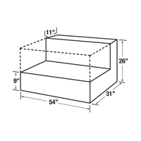 Steel Fuel Transfer Tank, Steel, 50 gal. Capacity, White Distribution Élite MP