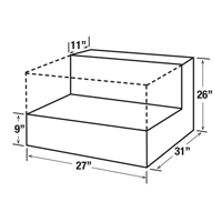 Steel Fuel Transfer Tank, Steel, 48 gal. Capacity, White Distribution Élite MP